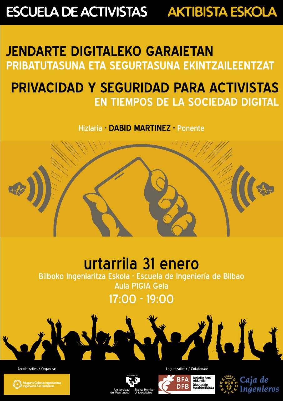 Jendarte digitaleko garaietan pribatutasuna eta segurtasuna ekintzaileentzat