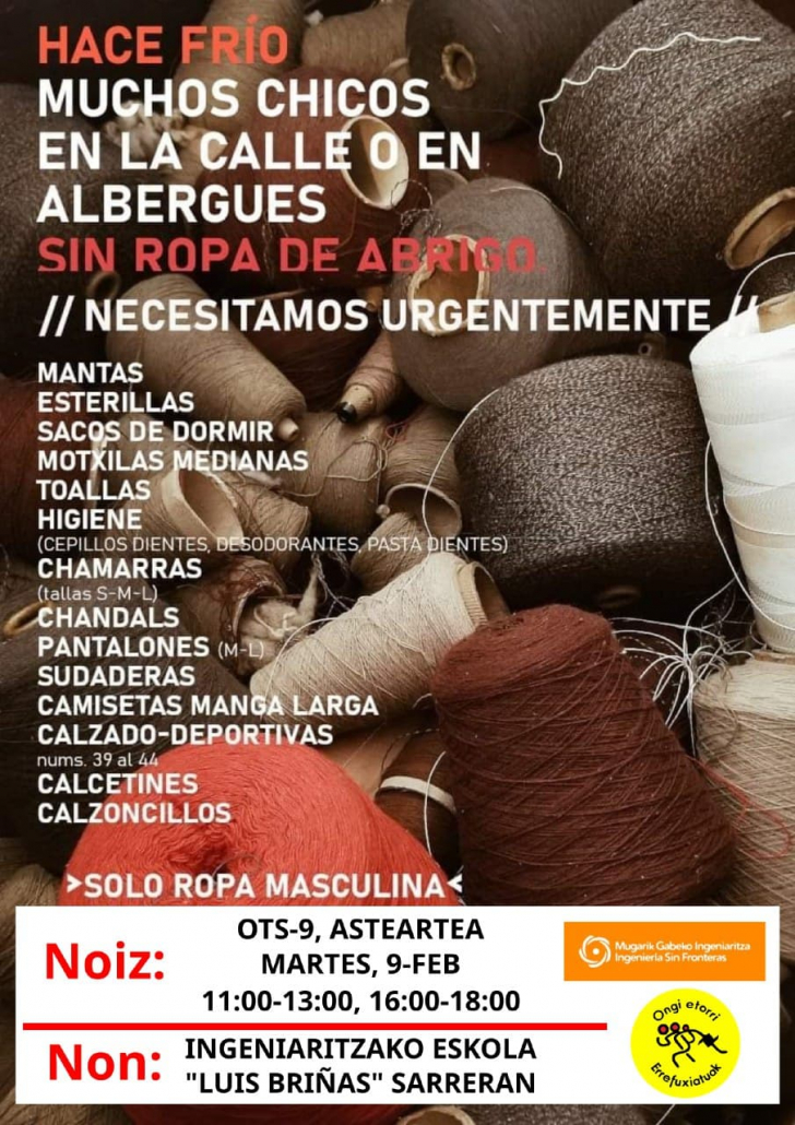 Recogida solidaria de ropa