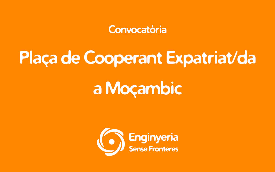 Convocatòria plaça de Cooperant Expatriat/da a Moçambic