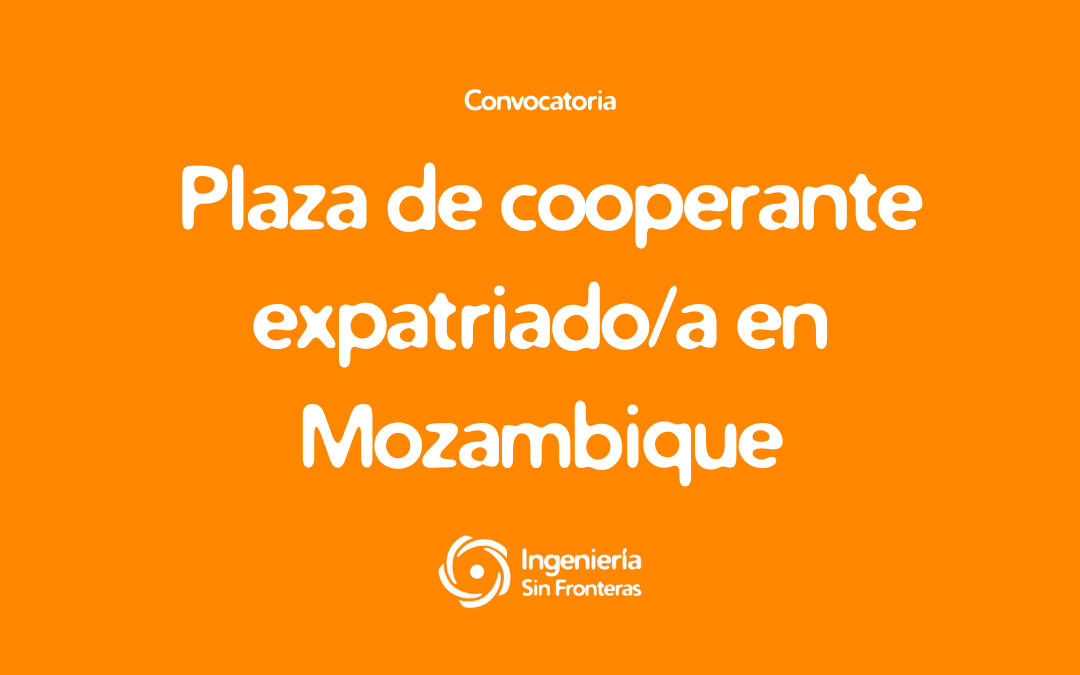 Convocatoria plaza de cooperante expatriado/da en Mozambique
