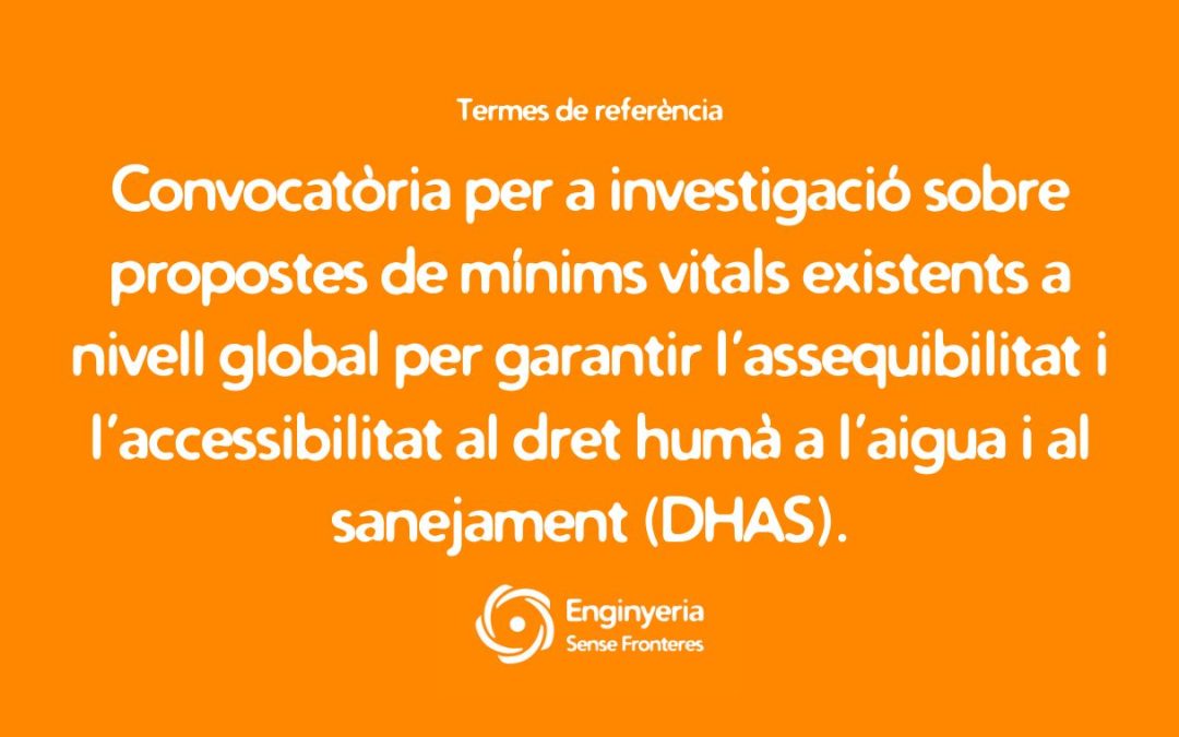 Termes de referència · Convocatòria per a investigació sobre propostes de mínims vitals