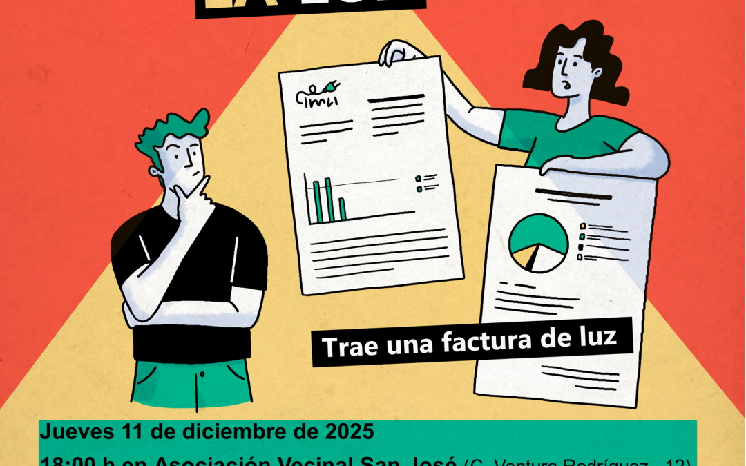 La última charla de Entendiendo la Factura de la Luz del año, el 11 de Diciembre en el barrio de San José
