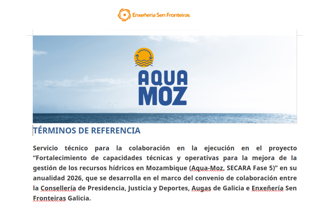 Contratación: asistencia técnica programa AquaMoz