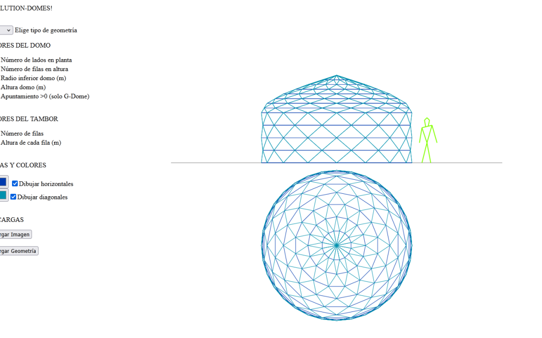 Nova ferramenta libre Revolution Domes. Deseña estruturas tipo Domo de xeito sinxelo