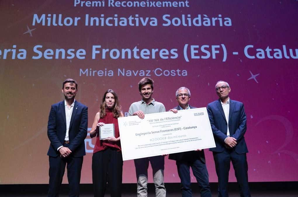 Ingeniería Sin Fronteras recibimos el Premio a la Mejor Iniciativa Solidaria del CEEC